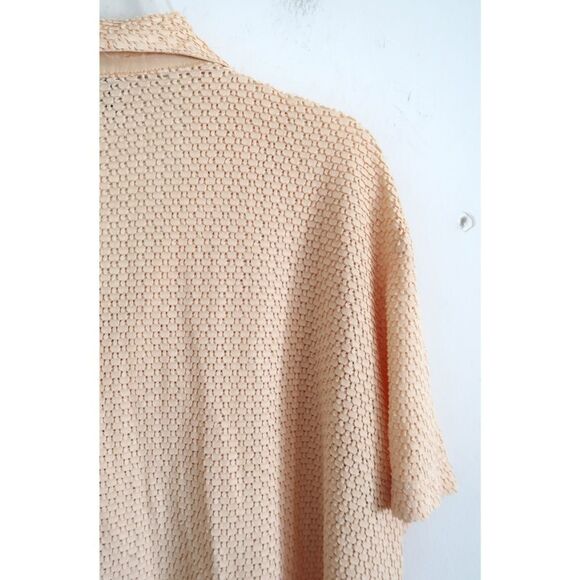 Teddi Dresses Yellow Eyelet Short Sleeve Blouse - Size Small - Picture 6 of 7